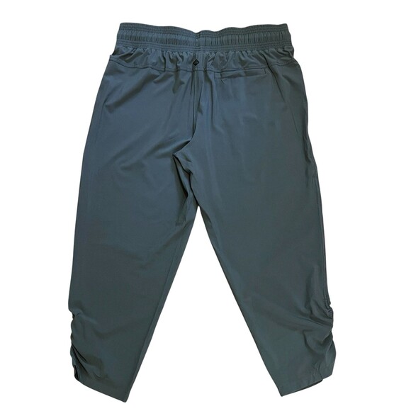 PRANA Gray Midtown Cropped Jogger Capri Pants Cinched Yoga Outdoors Size LARGE - Picture 3 of 6